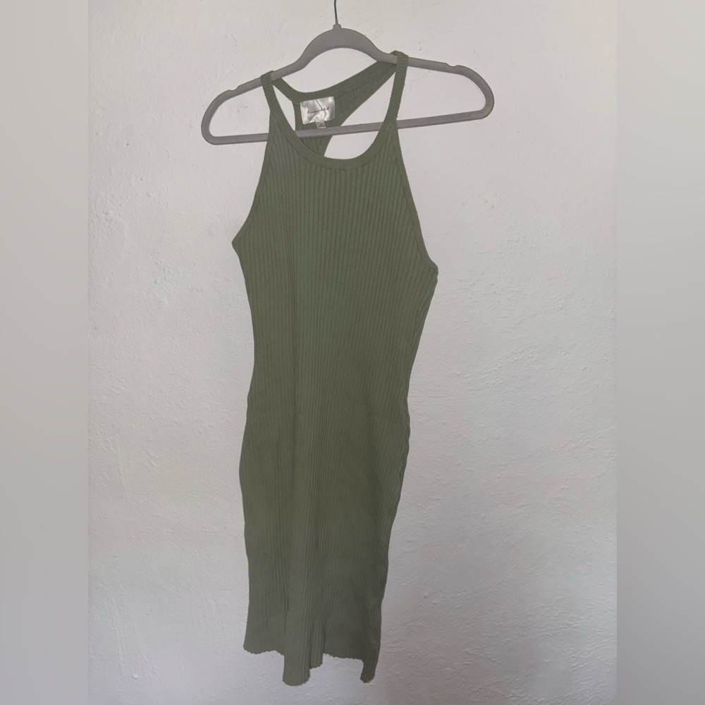Revolve Line & Dot Lori Asymmetrical Ribbed Midi Dress Size M - Picture 3 of 5